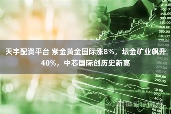 天宇配资平台 紫金黄金国际涨8%，坛金矿业飙升40%，中芯国际创历史新高