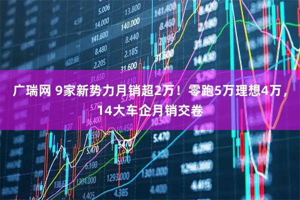 广瑞网 9家新势力月销超2万！零跑5万理想4万，14大车企月销交卷