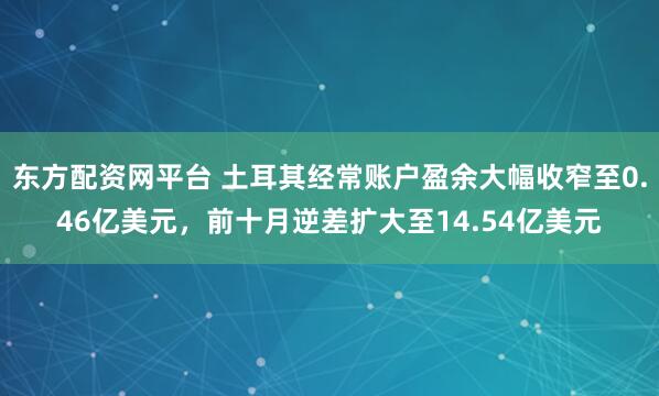 东方配资网平台 土耳其经常账户盈余大幅收窄至0.46亿美元，前十月逆差扩大至14.54亿美元